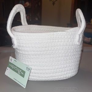 Small white rope basket